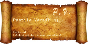 Pastila Varsány névjegykártya